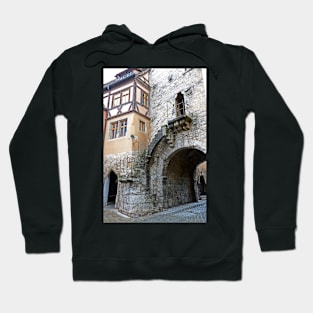 Stairway at Weisses Turm - Rothenburg od Tauber, Germany Hoodie